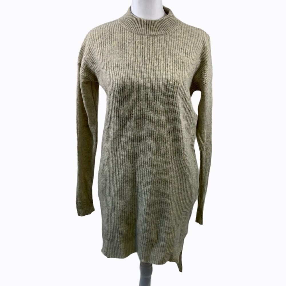 Whistles Gray Wool Cashmere Long Sweater XS